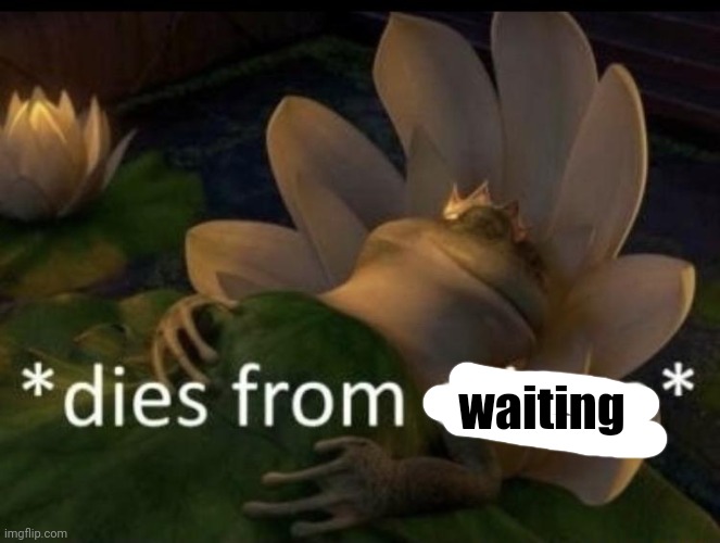 Dies from cringe | waiting | image tagged in dies from cringe | made w/ Imgflip meme maker