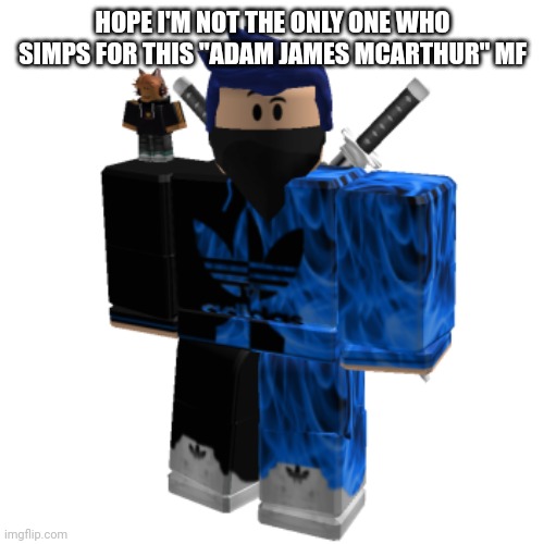 Zero Frost | HOPE I'M NOT THE ONLY ONE WHO SIMPS FOR THIS "ADAM JAMES MCARTHUR" MF | image tagged in zero frost | made w/ Imgflip meme maker