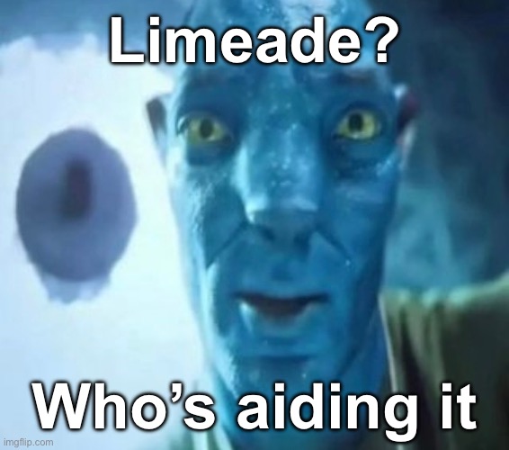 Avatar guy | Limeade? Who’s aiding it | image tagged in avatar guy | made w/ Imgflip meme maker