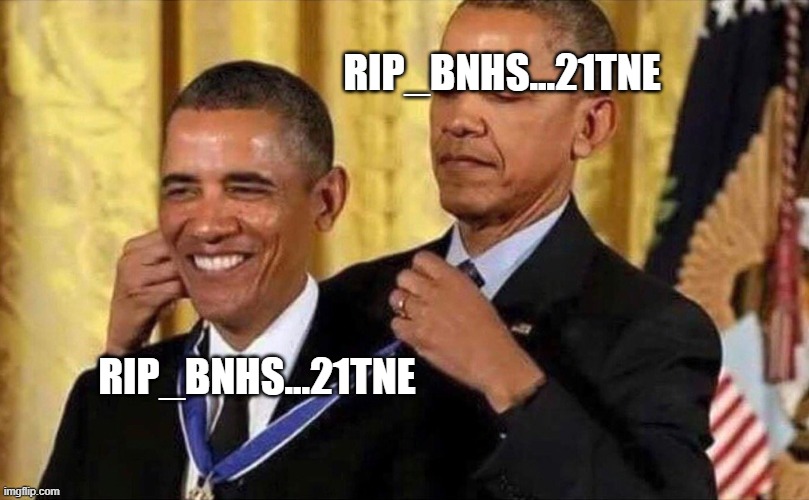 obama medal | RIP_BNHS...21TNE RIP_BNHS...21TNE | image tagged in obama medal | made w/ Imgflip meme maker