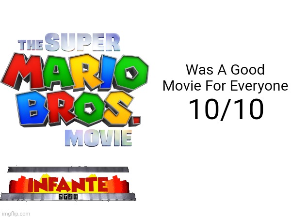 Was A Good Movie For Everyone; 10/10 | image tagged in funny,memes,mario movie | made w/ Imgflip meme maker