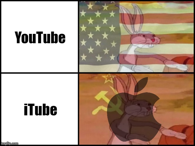 Capitalist and communist | YouTube iTube | image tagged in capitalist and communist | made w/ Imgflip meme maker