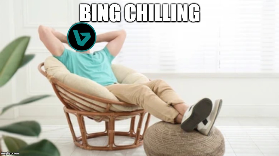Bing Chilling | BING CHILLING | image tagged in bing chilling,john cena,ice cream,meme taken literally | made w/ Imgflip meme maker