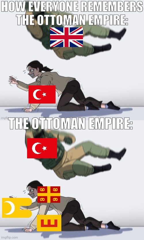 And that's not even all the countries listed | HOW EVERYONE REMEMBERS THE OTTOMAN EMPIRE:; THE OTTOMAN EMPIRE: | image tagged in soldier falling | made w/ Imgflip meme maker
