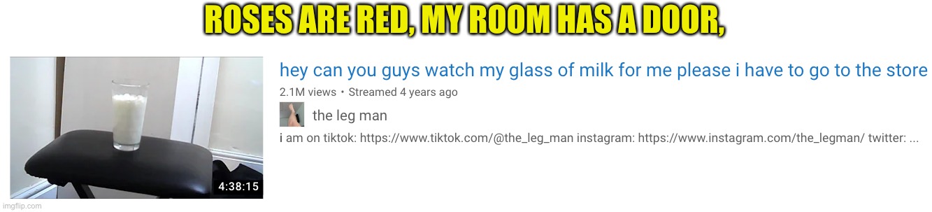 ROSES ARE RED, MY ROOM HAS A DOOR, | image tagged in rhymes,youtube | made w/ Imgflip meme maker
