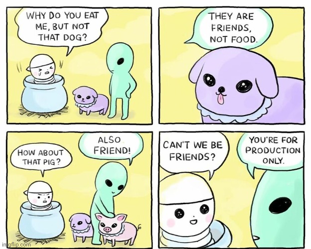 Production | image tagged in friends,dog,production,comics,comics/cartoons,pig | made w/ Imgflip meme maker