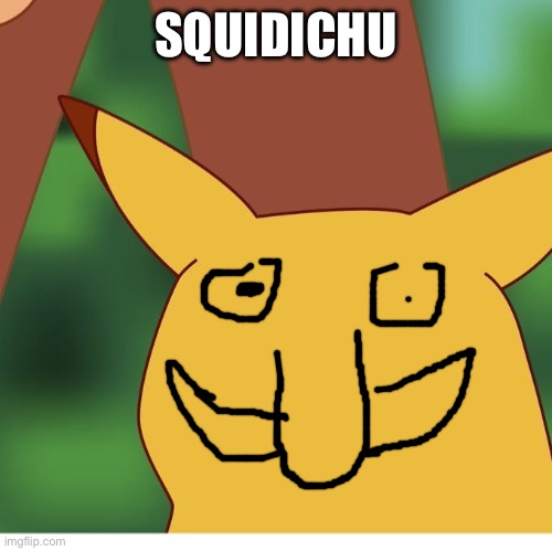 Surprised Pikachu Blank Face | SQUIDICHU | image tagged in surprised pikachu blank face | made w/ Imgflip meme maker