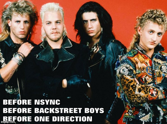 image tagged in lost boys,boy bands,movies,horror,nsync,one direction | made w/ Imgflip meme maker