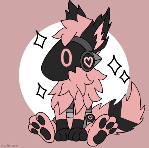 My fursona, Raspberry! (I can’t draw so I used a picrew lol) | made w/ Imgflip meme maker