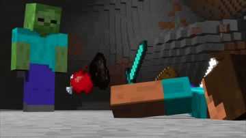 the minecraft zombie when it finally kills you: - Imgflip