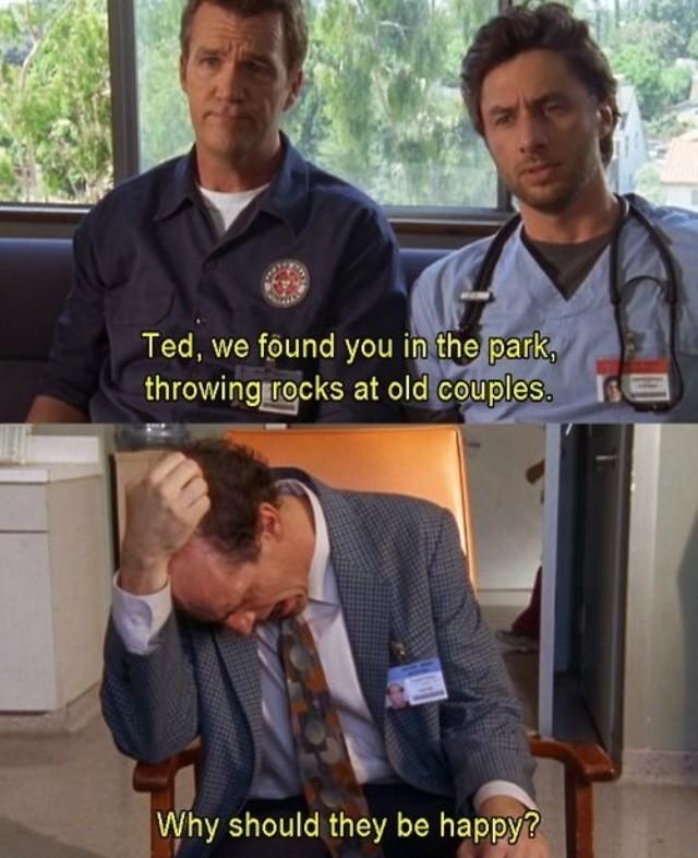 High Quality Ted, we found you in the park, throwing rocks at old couples Blank Meme Template
