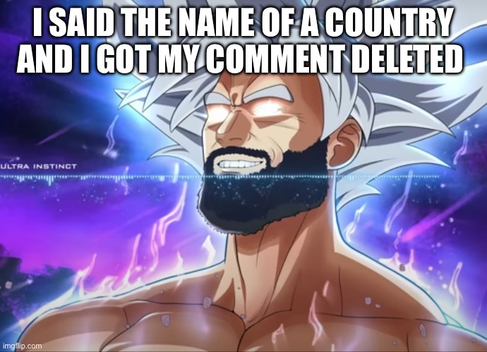 Have some respect for Niger | I SAID THE NAME OF A COUNTRY AND I GOT MY COMMENT DELETED | image tagged in tera chad | made w/ Imgflip meme maker