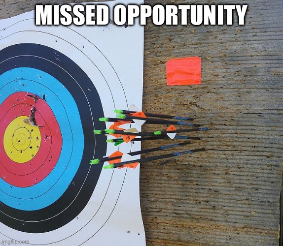 Missed the target  | MISSED OPPORTUNITY | image tagged in missed the target | made w/ Imgflip meme maker