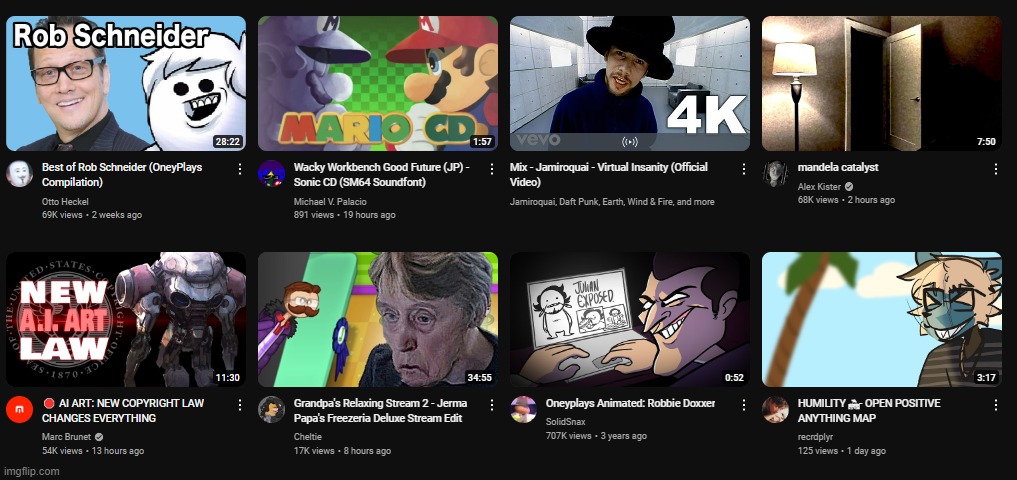 if only my yt recommendeds were normal... - Imgflip
