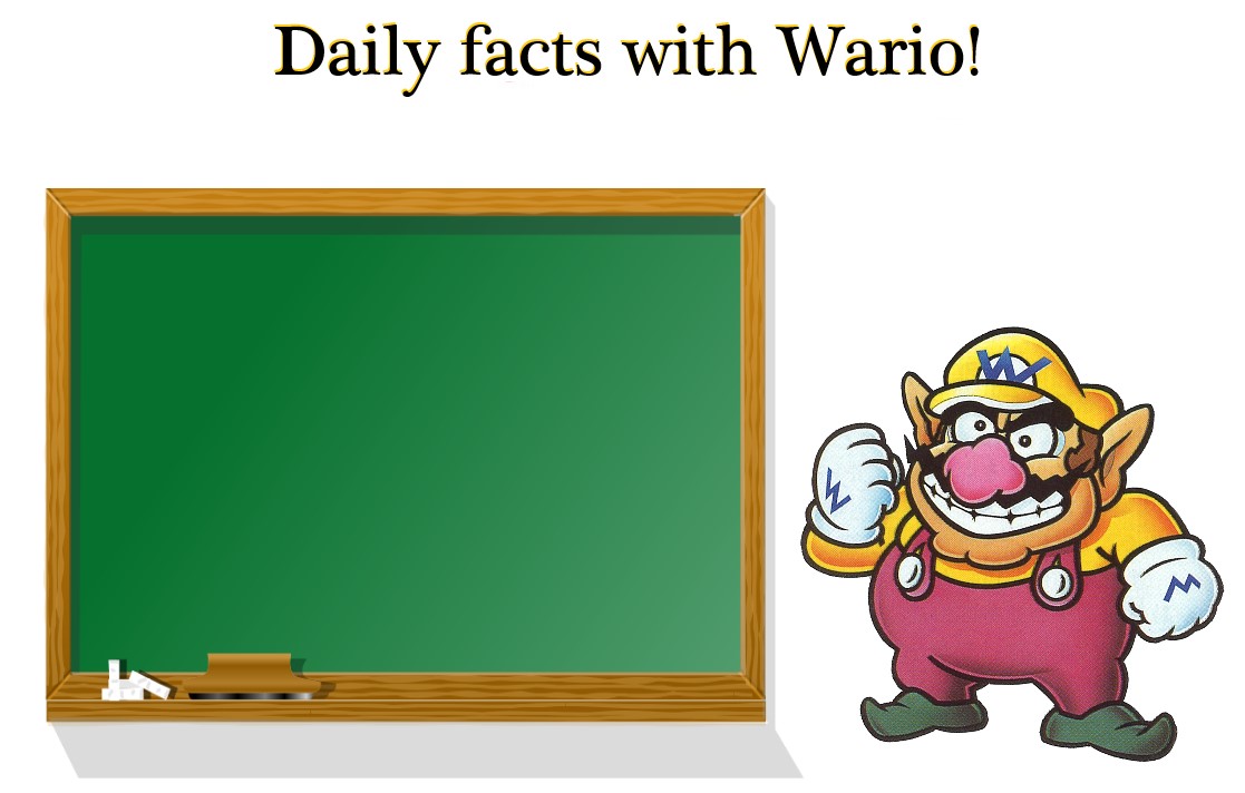 Wario tells you daily facts. Blank Meme Template