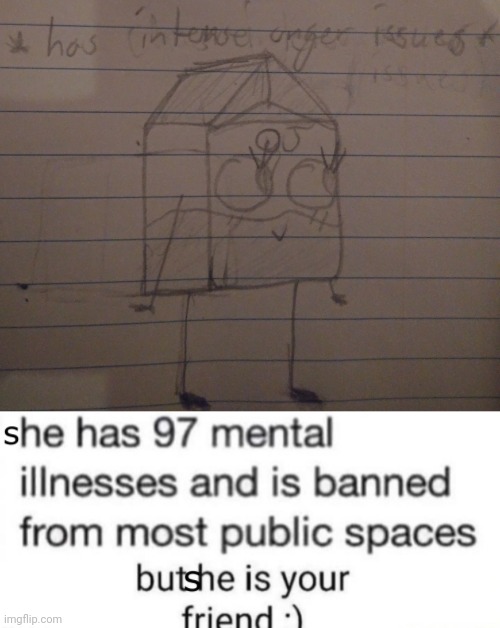 image tagged in she has 97 mental illnesses | made w/ Imgflip meme maker