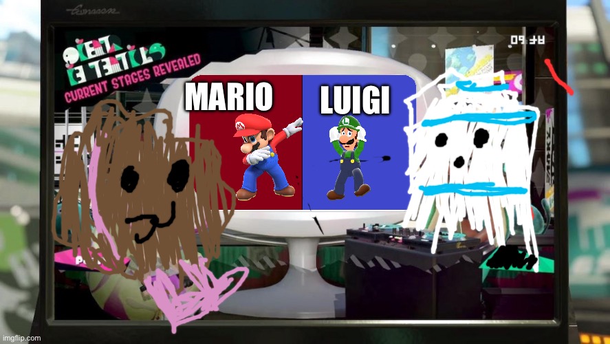 Wich Brother is better? | LUIGI; MARIO | image tagged in splatfest template | made w/ Imgflip meme maker