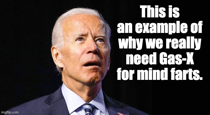 All those people with mind farts who voted for him | This is an example of why we really need Gas-X for mind farts. | image tagged in confused joe biden | made w/ Imgflip meme maker