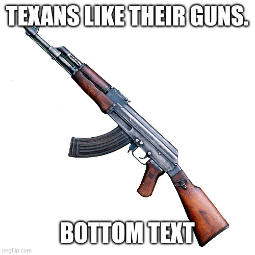 TEXANS LIKE THEIR GUNS. BOTTOM TEXT | image tagged in texas | made w/ Imgflip meme maker