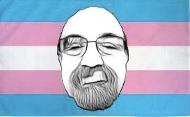 Trans pride flag guy Blank Meme Template