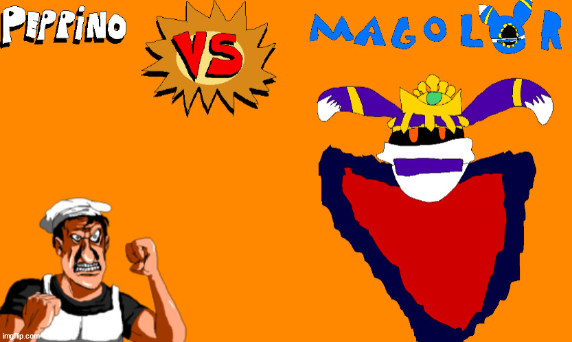 Peppino Vs. Magolor | image tagged in peppino vs magolor | made w/ Imgflip meme maker