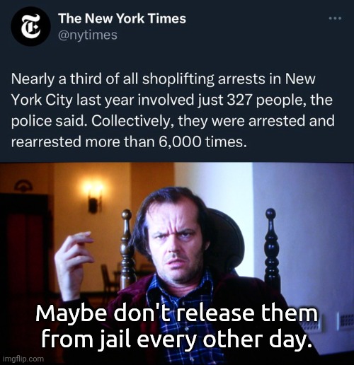 Hard to commit crime when you're behind bars. | Maybe don't release them from jail every other day. | image tagged in have you lost your mind | made w/ Imgflip meme maker