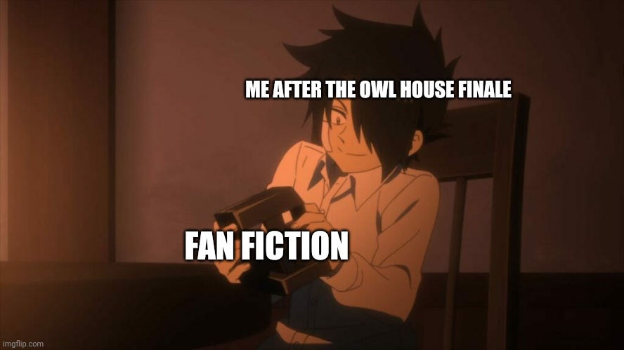 Fan fiction my beloved <3 | ME AFTER THE OWL HOUSE FINALE; FAN FICTION | made w/ Imgflip meme maker