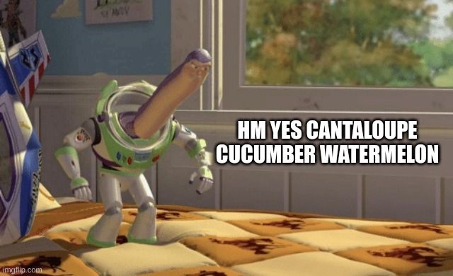 Hmm yes | HM YES CANTALOUPE CUCUMBER WATERMELON | image tagged in hmm yes | made w/ Imgflip meme maker