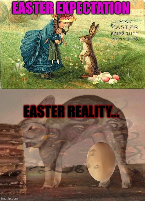 EASTER EXPECTATION EASTER REALITY... | made w/ Imgflip meme maker