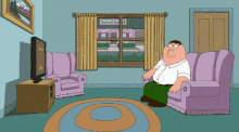 High Quality peter watching tv Blank Meme Template