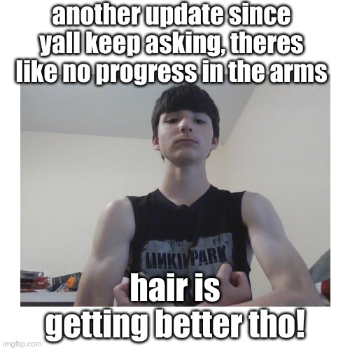 Probably the tiniest template | another update since yall keep asking, theres like no progress in the arms; hair is getting better tho! | image tagged in probably the tiniest template | made w/ Imgflip meme maker