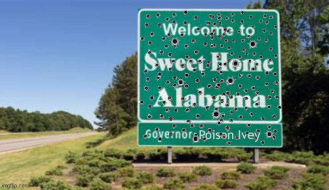 Welcome Alabama oh shoot | image tagged in alabama,mass shootings,nra,gun nuts,murder,ar-15 | made w/ Imgflip meme maker