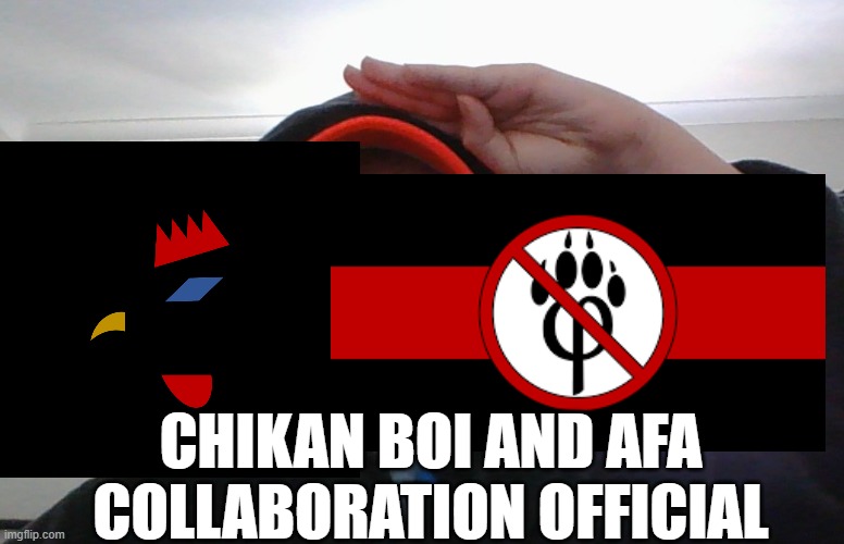 chikan boi, AFA (anti- furry association) | CHIKAN BOI AND AFA COLLABORATION OFFICIAL | image tagged in chikanboi | made w/ Imgflip meme maker