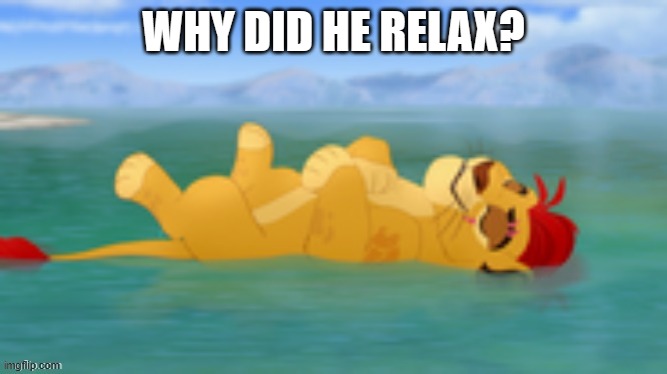 Used in comment | WHY DID HE RELAX? | image tagged in useless waste | made w/ Imgflip meme maker