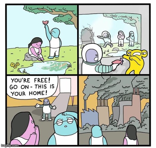 Home | image tagged in home,power plant,comic,comics,comics/cartoons,freedom | made w/ Imgflip meme maker