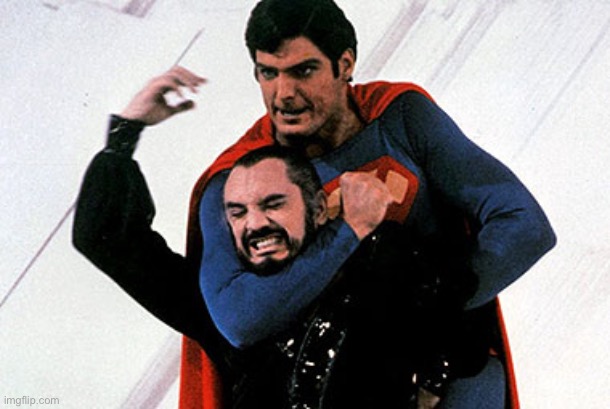 Superman Choking Zod | image tagged in superman choking zod | made w/ Imgflip meme maker