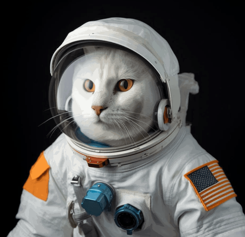 Astronaut Cat Blank Meme Template