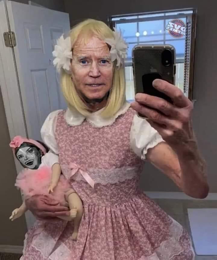 High Quality Joe Biden in drag Blank Meme Template