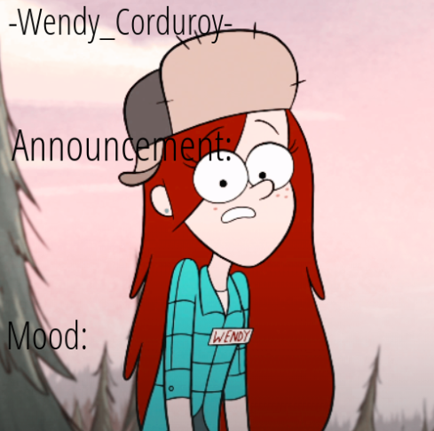 High Quality Wendy Announcement Temp Blank Meme Template