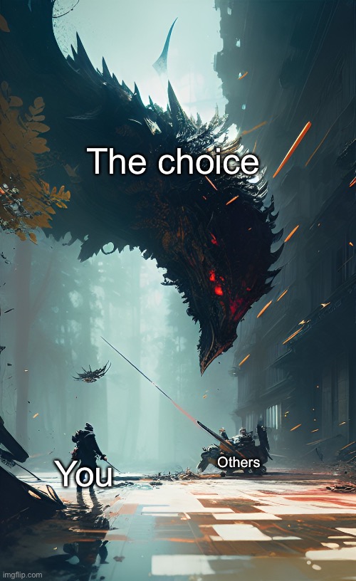 The choice You Others | made w/ Imgflip meme maker