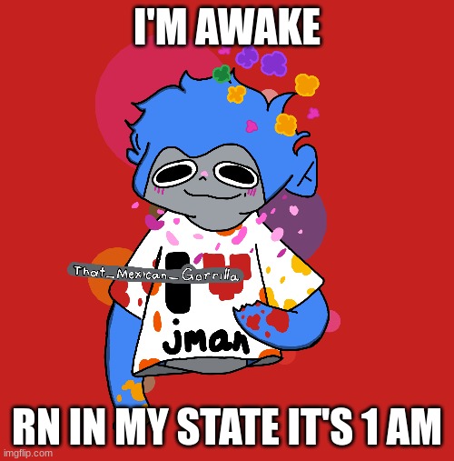 I'M AWAKE; RN IN MY STATE IT'S 1 AM | made w/ Imgflip meme maker