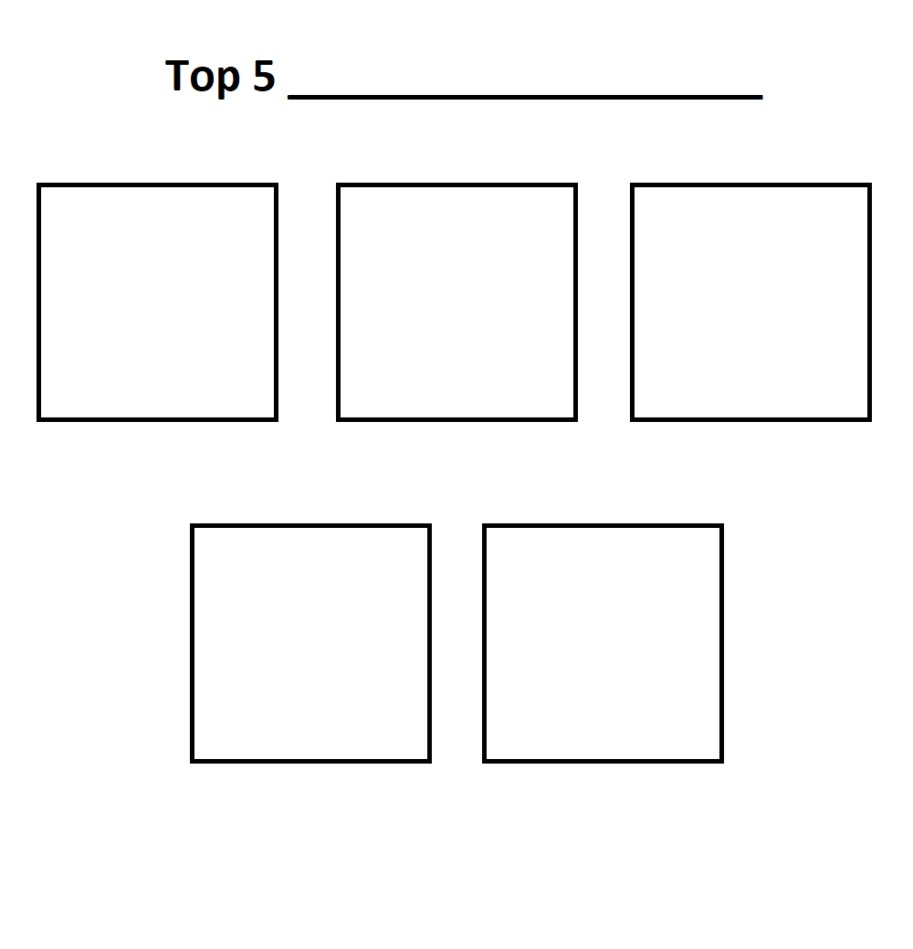 High Quality top 5 Blank Meme Template