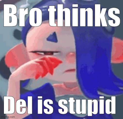 Bro thinks Del is stupid | made w/ Imgflip meme maker