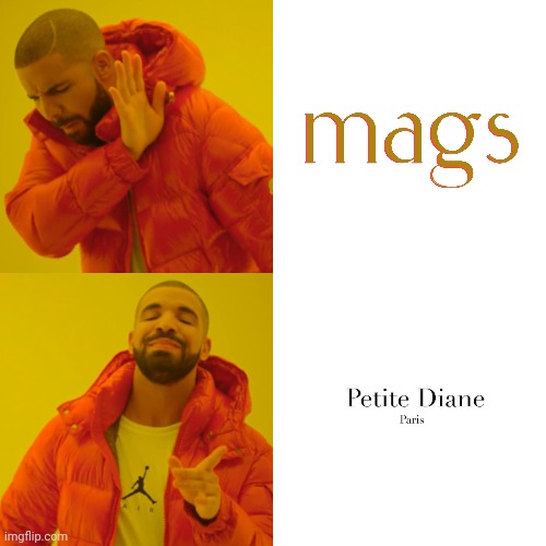 Forget Mags, Petite Diane Paris is a better dress brand | image tagged in memes,drake hotline bling,dress,philippines,french | made w/ Imgflip meme maker