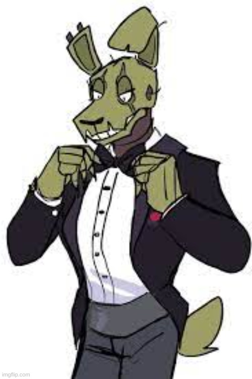 suit | image tagged in fnaf,springtrap | made w/ Imgflip meme maker