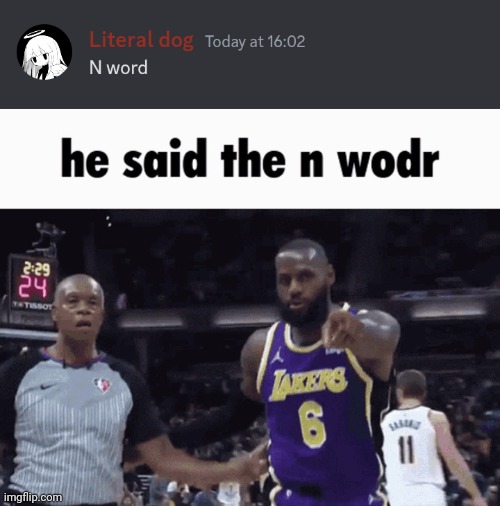image tagged in he said the n wodr | made w/ Imgflip meme maker