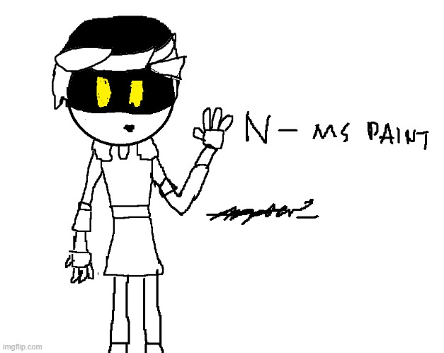 N drawn horribly in MS paint | image tagged in murder drones,smg4,drawings | made w/ Imgflip meme maker