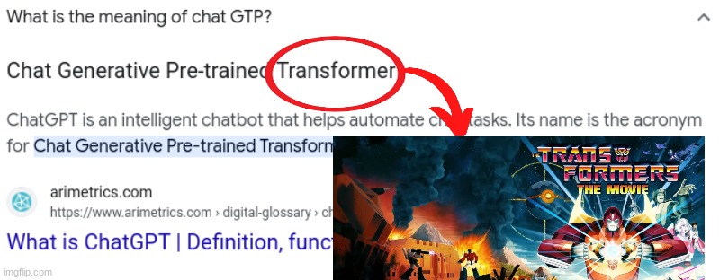 chat gpt is probably a decepticon frfr | made w/ Imgflip meme maker