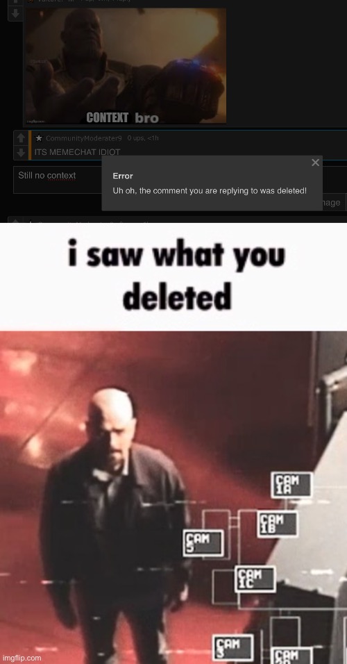 image tagged in i saw what you deleted | made w/ Imgflip meme maker