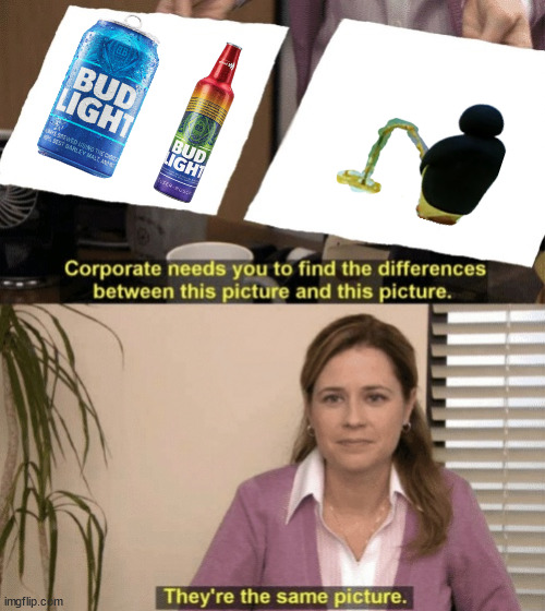 No matter product design or what marketing scheme you come up with; piss in a bottle/can will always be piss in a bottle/can. | image tagged in corporate needs you to find the differences | made w/ Imgflip meme maker